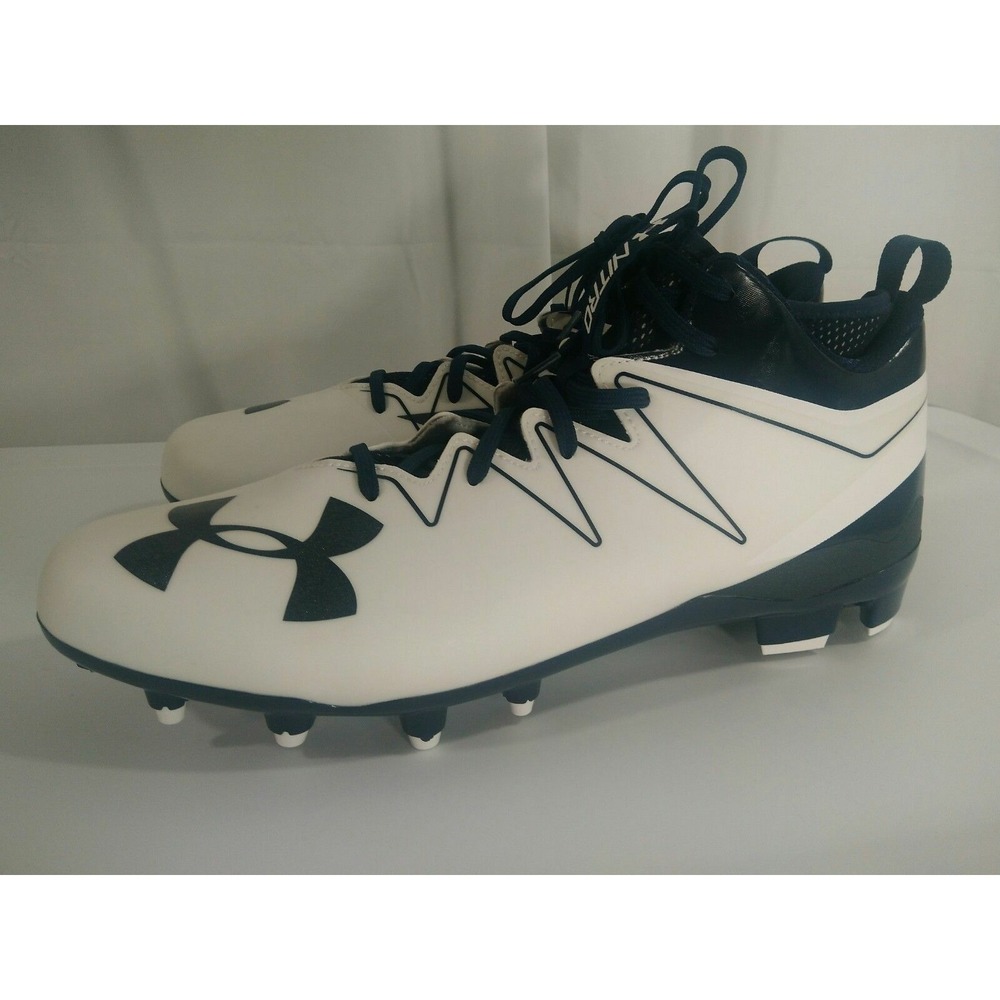 Under‎ Armour Football Cleats  Sz 16 Blue Mens 1269713-141 Nitro Mid MC NWOB